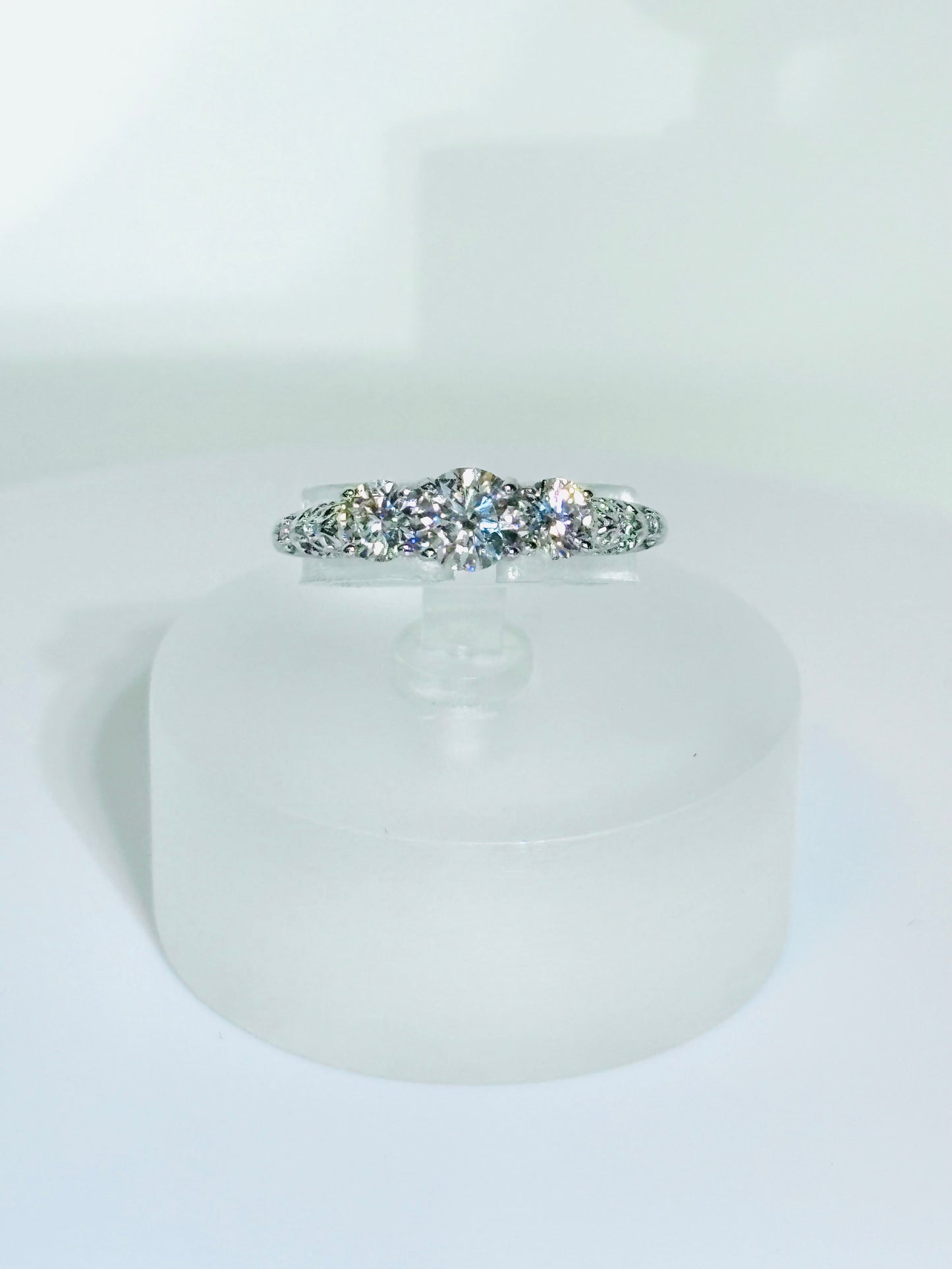 1.1ctw GRA Certified Three Stone Ring