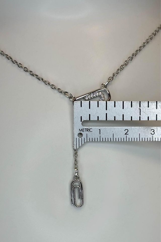 Paperclip Stainless Steel Y-Necklace
