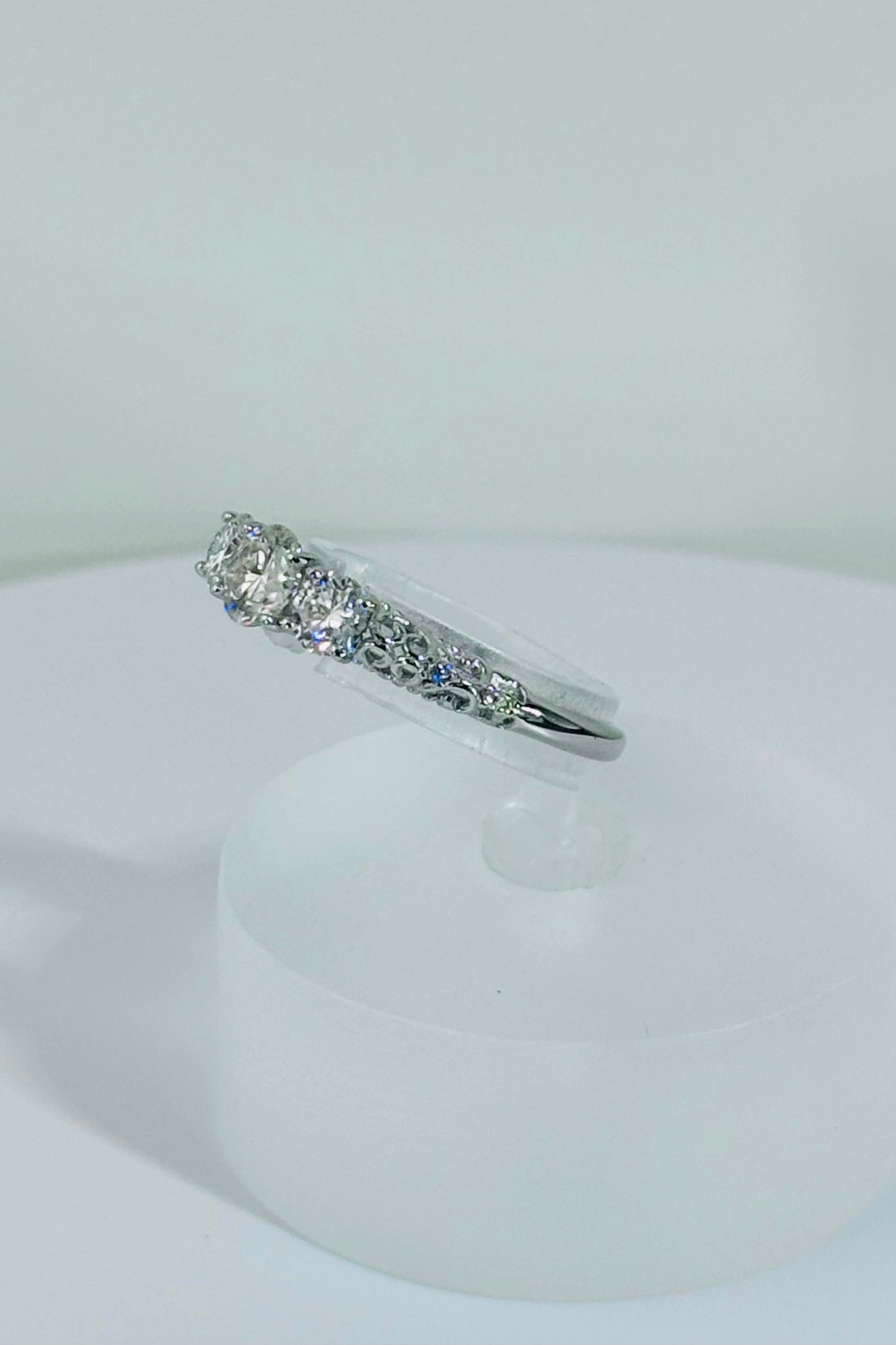 1.1ctw GRA Certified Three Stone Ring