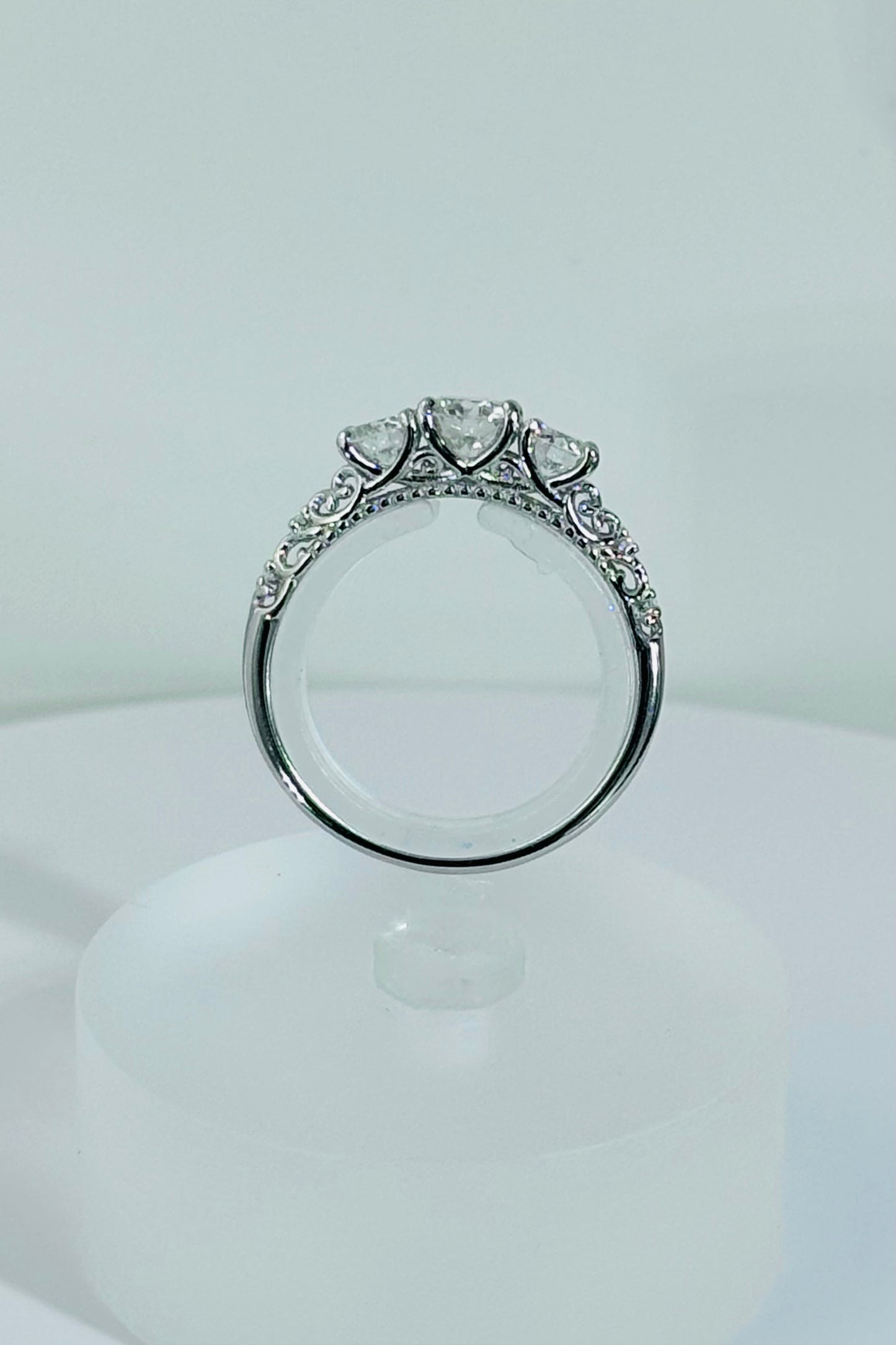 1.1ctw GRA Certified Three Stone Ring