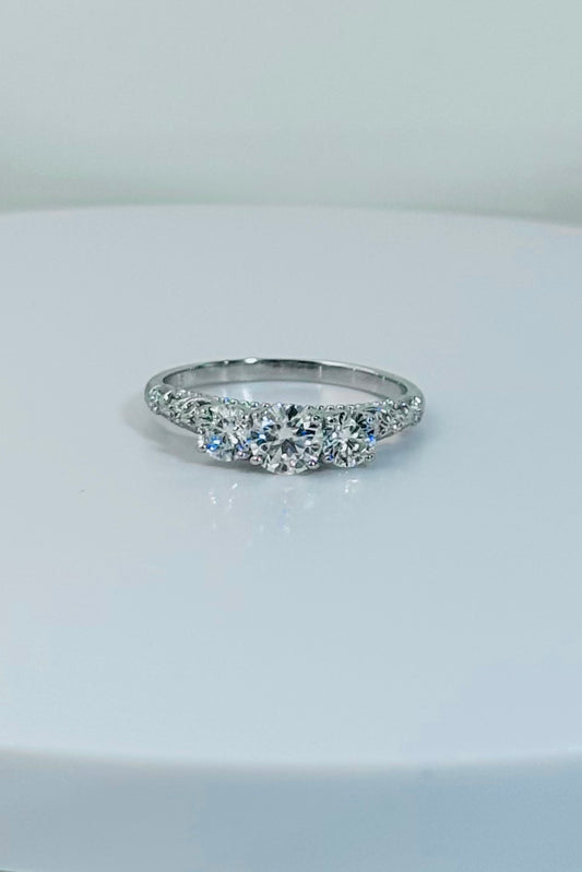 1.1ctw GRA Certified Three Stone Ring