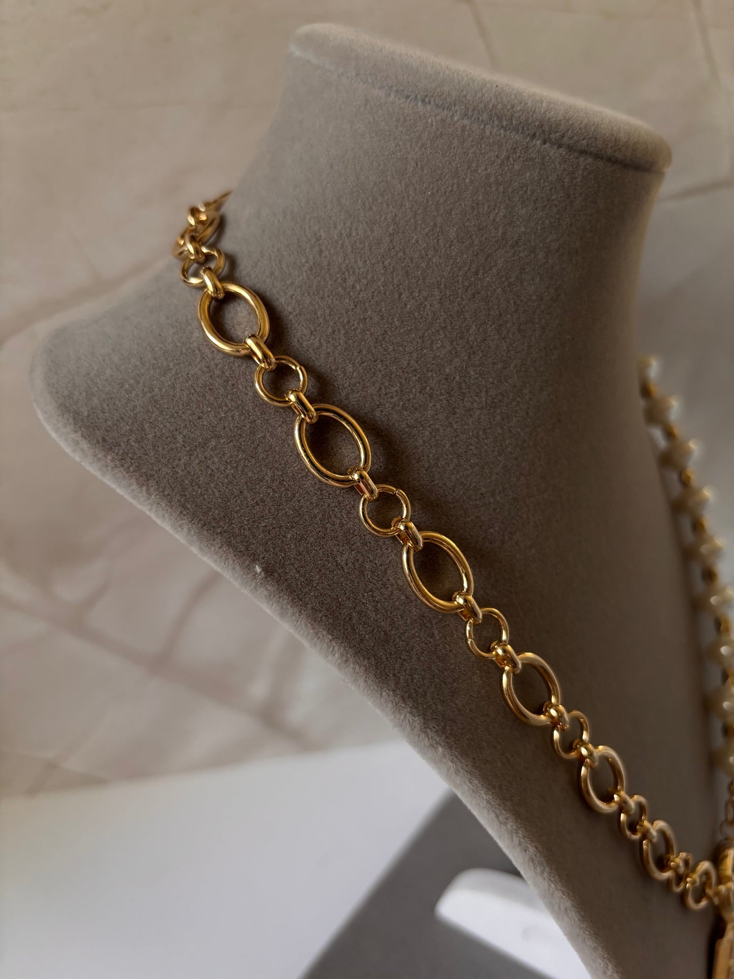 Chunky Gold Chain and Baroque Pearl Necklace with Celestial Pendant