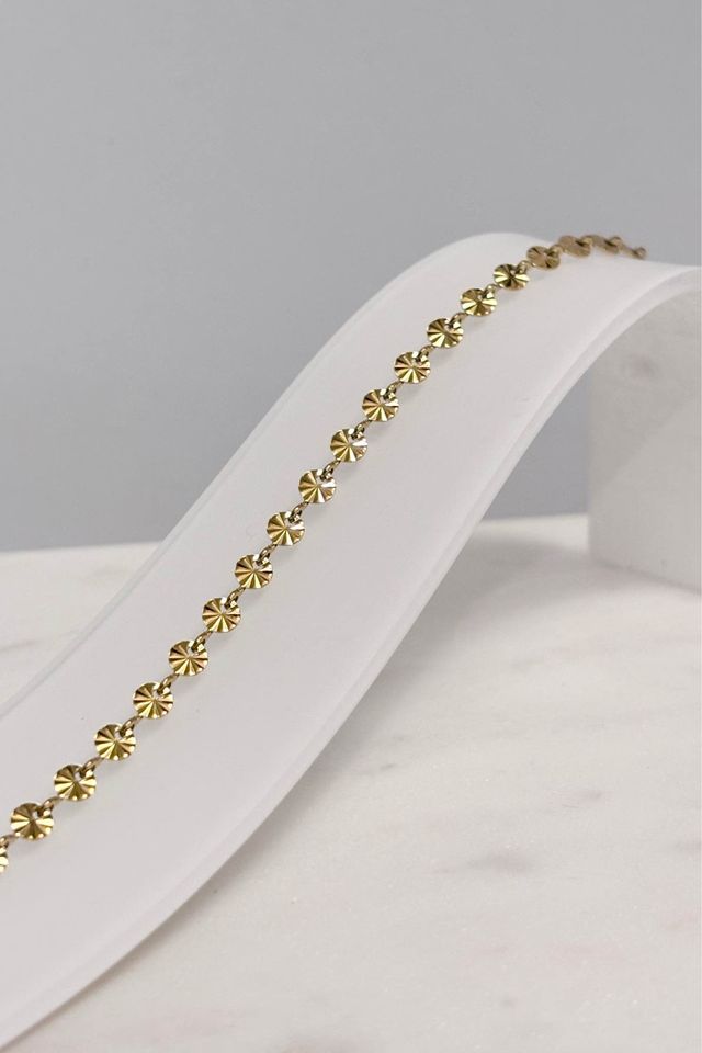 18k Gold Plated Stainless Steel Medallion Bracelet