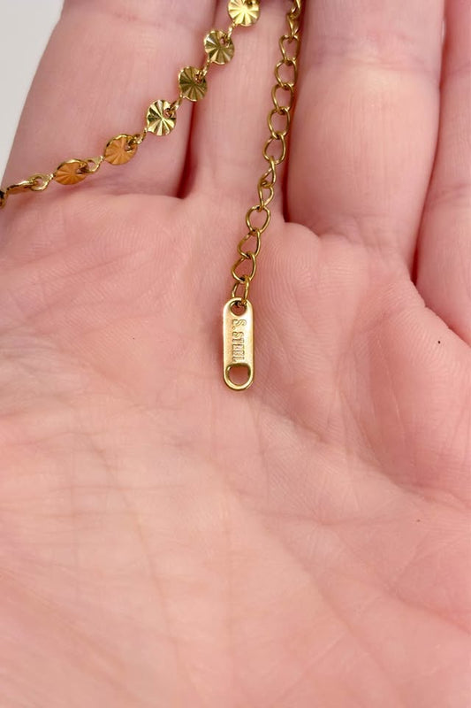18k Gold Plated Stainless Steel Medallion Bracelet