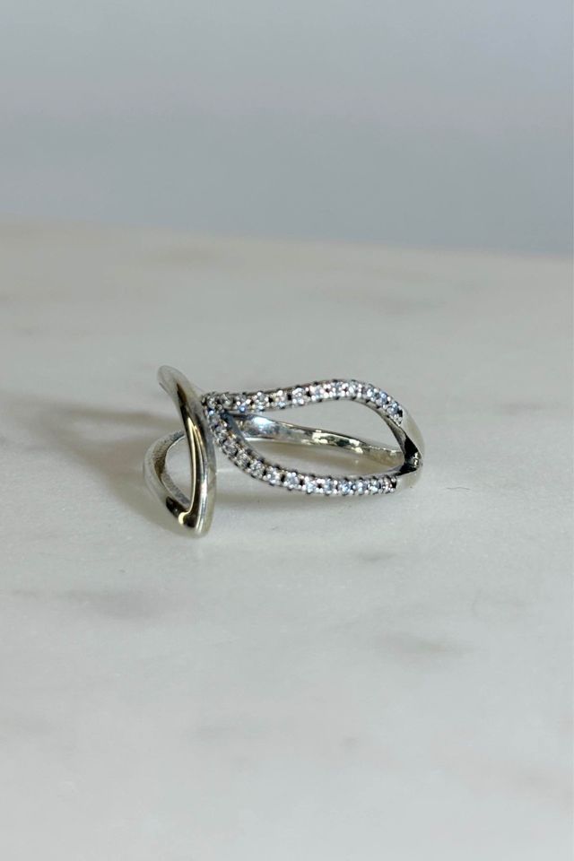Sterling Silver Adjustable Leaf Ring