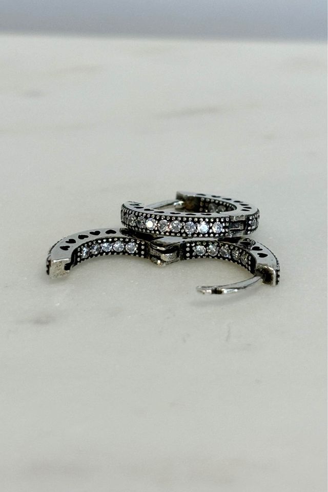 Sterling Silver Huggie Earrings with Millgrain Detail