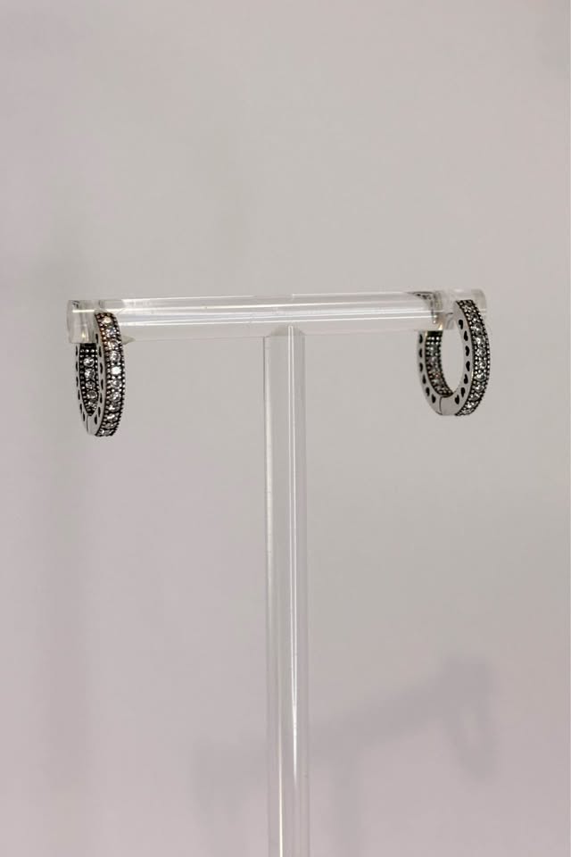 Sterling Silver Huggie Earrings with Millgrain Detail