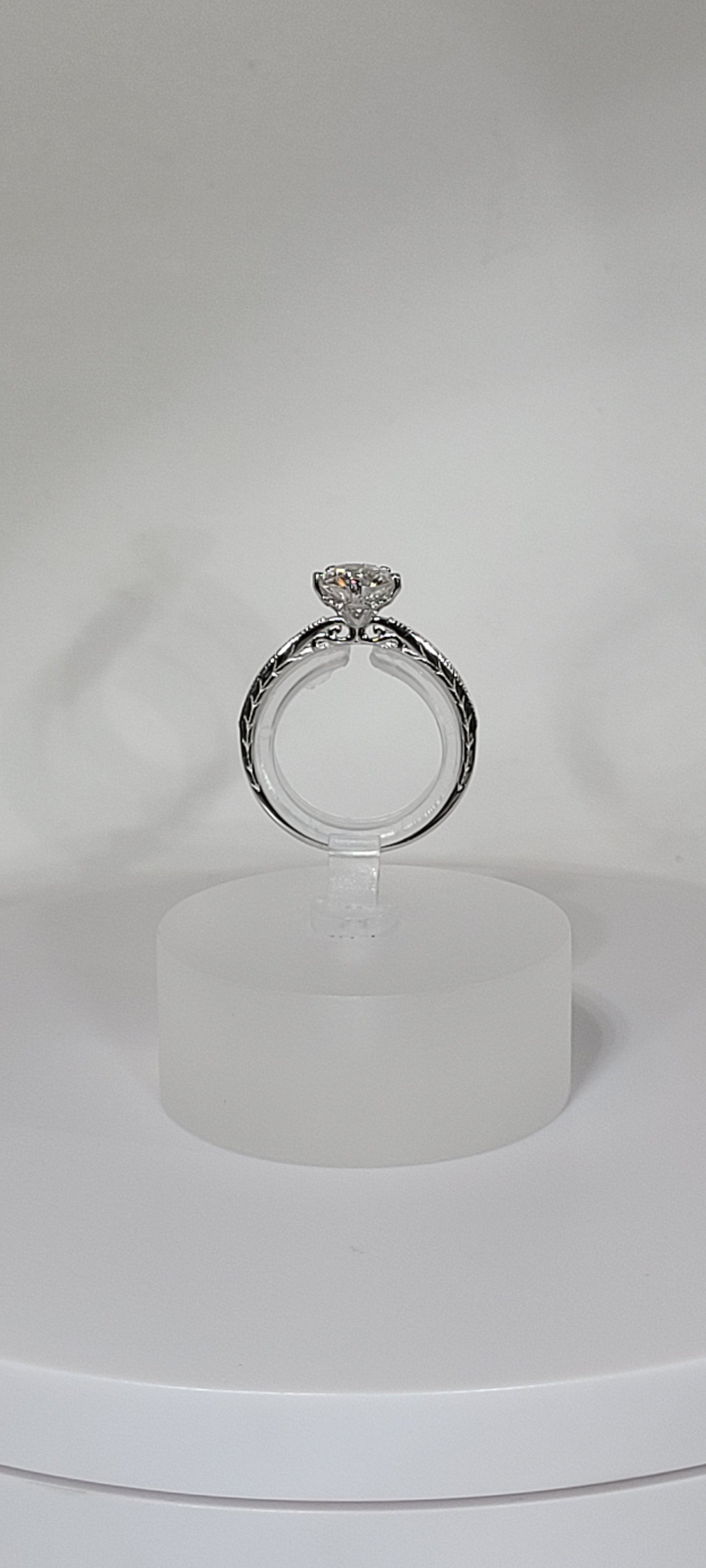 1ct Moissanite Art Deco Ring - Extended Sizes