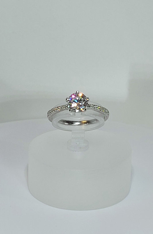 1ct Moissanite Art Deco Ring - Extended Sizes